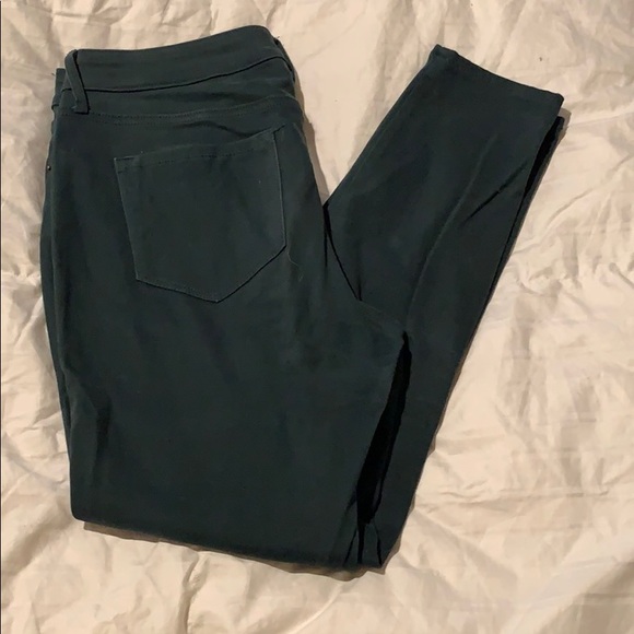 Teal brushed denim skinny jeans - Picture 3 of 3